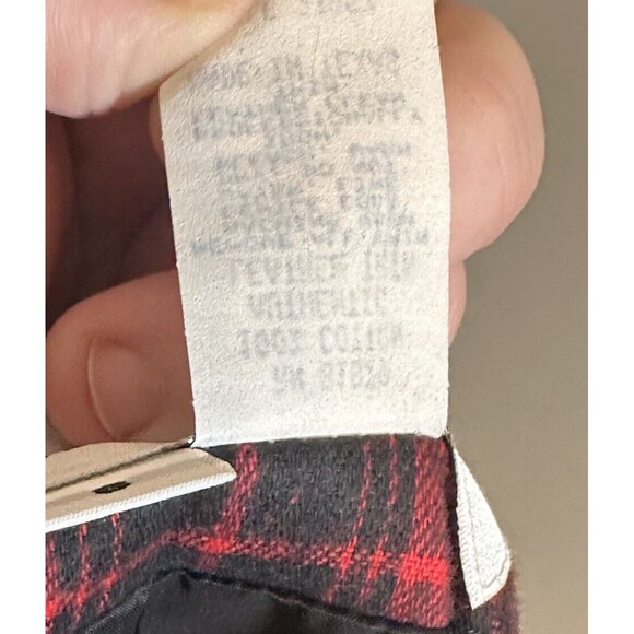 S.H.E. Southwestern Red Black Plaid Cotton Long Skirt Women’s 8 Leather Trim  C5 - Picture 5 of 10